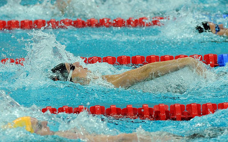 La española Nina Alexandrovna Zhivanevskaya fue sexta en su semifinal de 100 metros espalda.