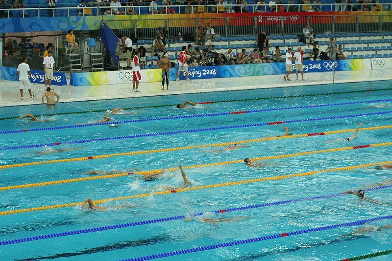 Entrenamiento en la piscina