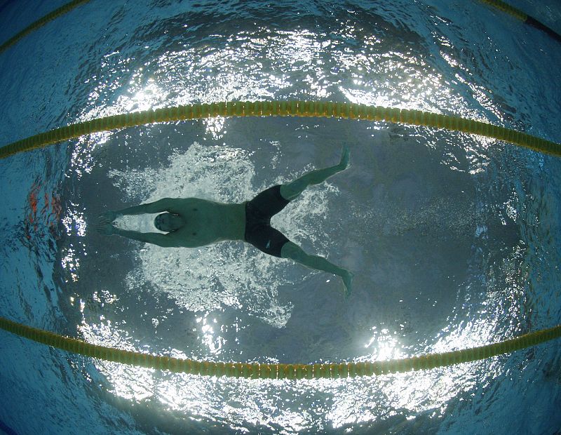 Michael Phelps of the U.S. competes in the heats of the men's 400m individual medley swimming competition at the Beijing 2008 Olympic Games