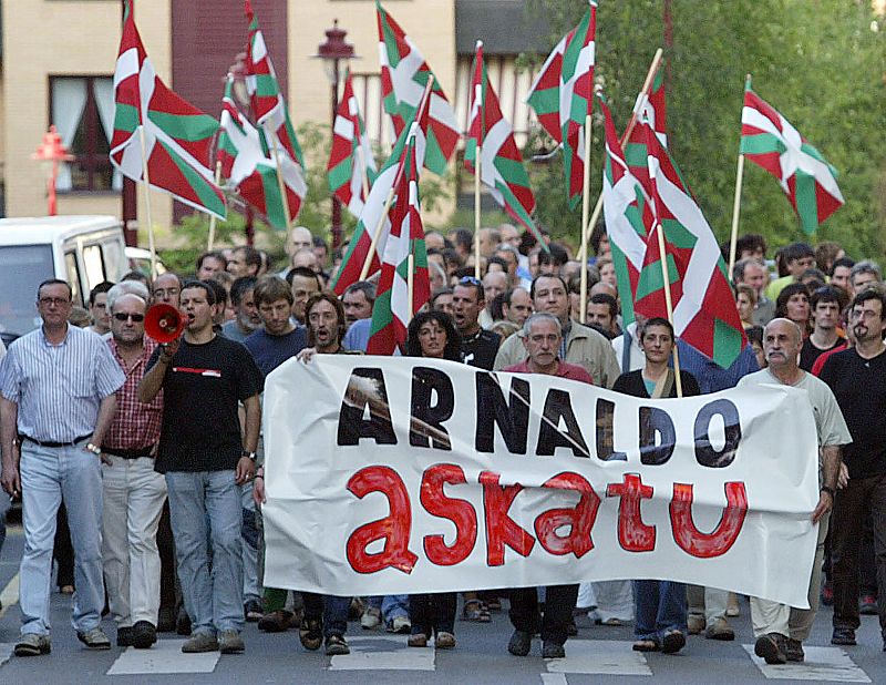 Manifestación de apoyo a Otegi en Elgoibar