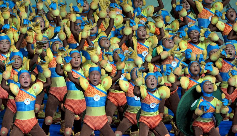 Los niños tuvieron gran protagonismo en las coreografías