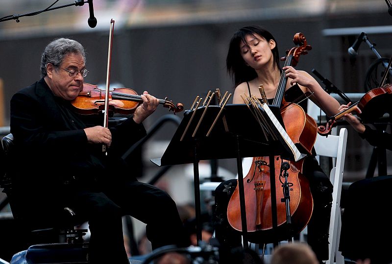 El violinista estadounidense de origen israelí Itzhak Perlman en Nueva York