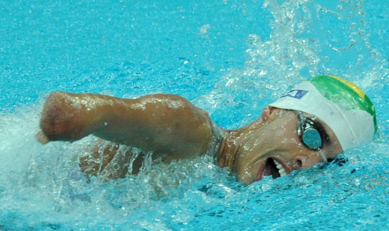 El brasileño Daniel Dias en los 200 metros combinados.