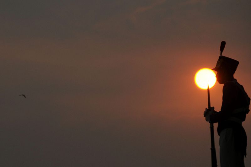 Atardecer en el palacio de Planalto en la ciudad de Brasilia