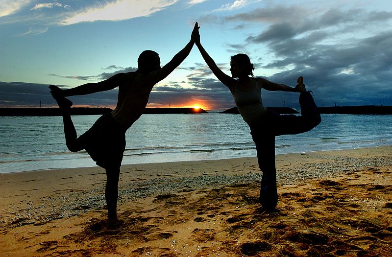 Yoga en las playas de Hawai.