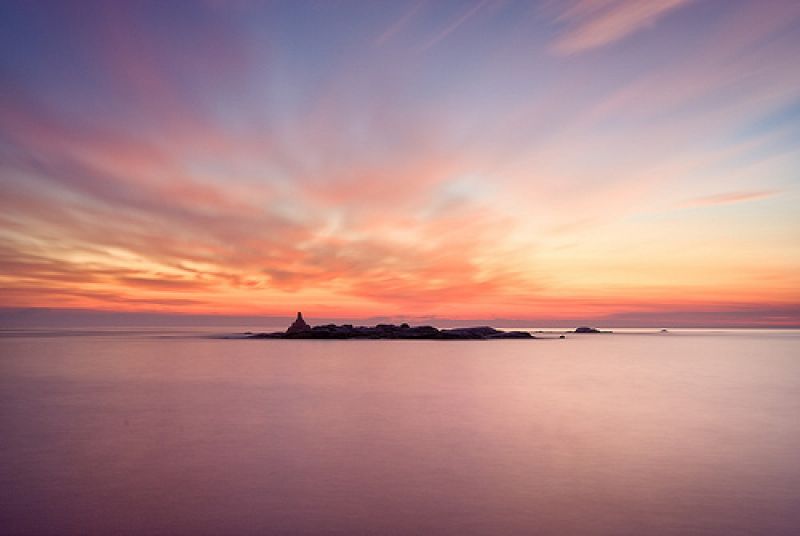 Puesta de sol sobre Tasmania.