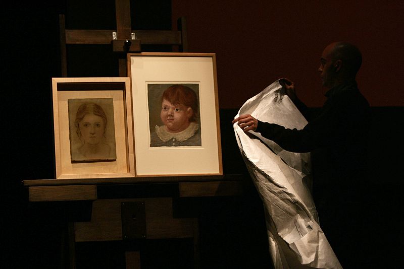 Cuadros de Picasso adquiridos por el Ministerio de Cultura y cedidos al Museo Picasso de Málaga, 'Retrato de Paul' y 'La mujer del artista' (27/02/07).