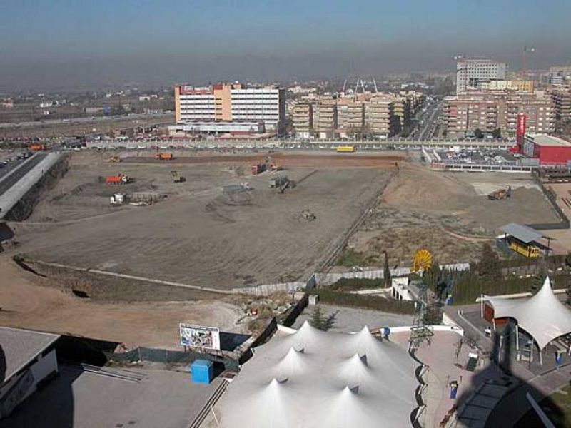 Imagen del solar donde se ubica la ampliación del Parque en el momento en el que empezaron las obras.