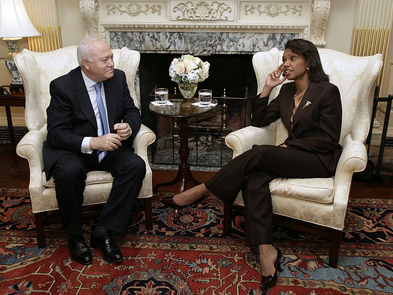 U.S. Secretary of State Rice meets Spain's Foreign Minister Moratinos in Washington