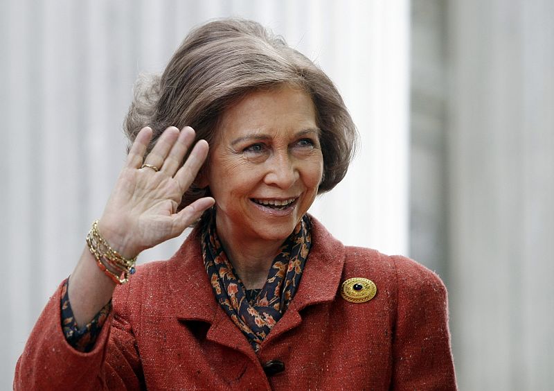Su Majestad la Reina Sofía en Madrid durante la llamada 'Fiesta de la Banderita'