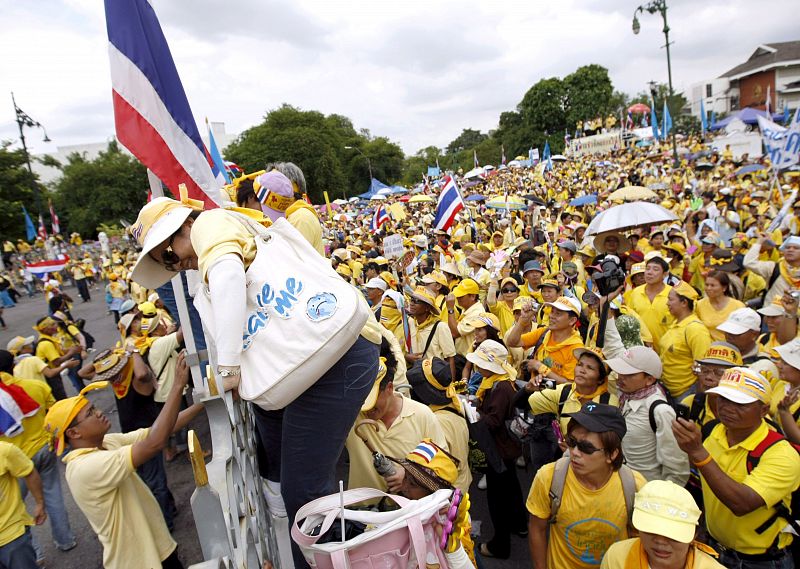 Manifestación contra el gobierno de Tailandia