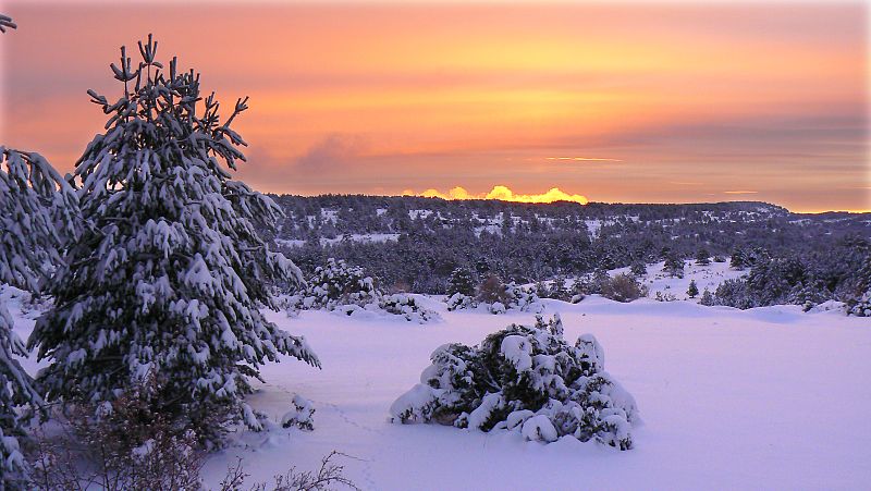 Amanecer en Masegosa, Cuenca. 12/12/2008