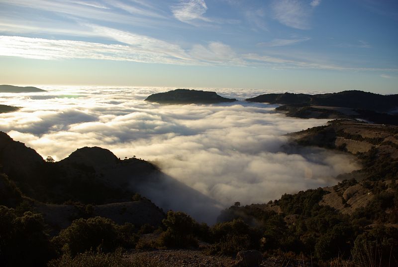 Mar de nubes en el Port del Compte, Lleida. 14/12/2008