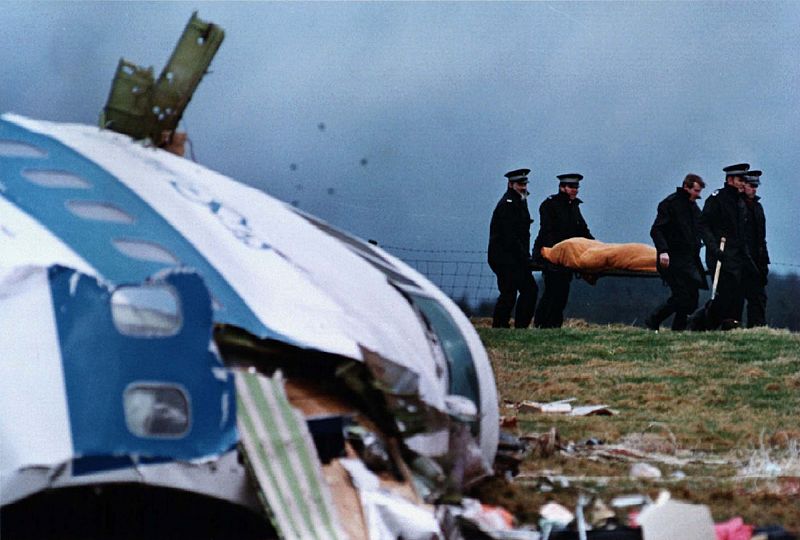 Restos del avión de la Pan Am en Lockerbie.