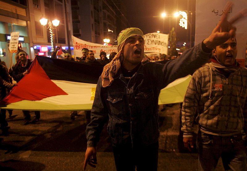 PROTESTA EN ATENAS CONTRA ISRAEL