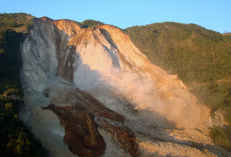 Así quedó la zona del derrumbe