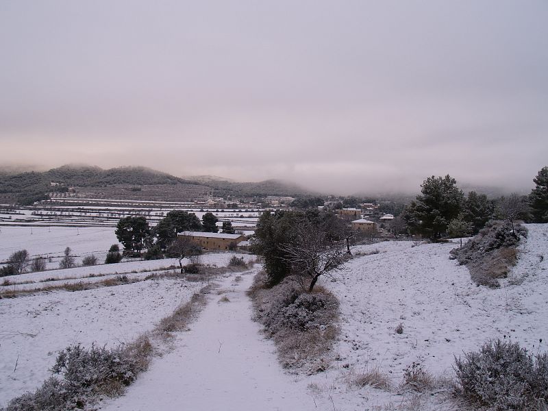 Otra imagen que muestra la nevada de Alcoy.