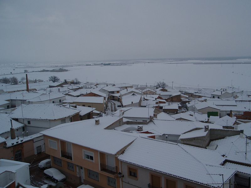 Espectacular imagen de los tejados de la localidad de Sisante en Castilla- La Mancha.