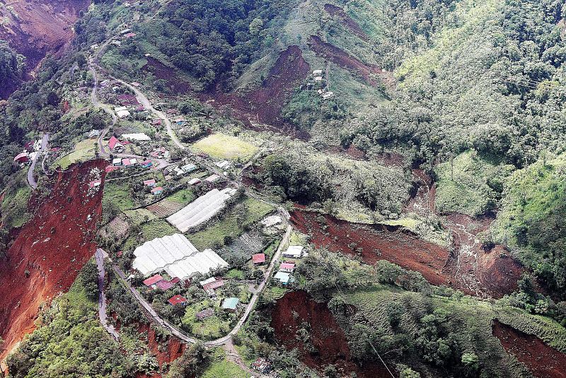 Vista aérea de la localidad de Vara Blanca de Heredia, a 60 kilómetros de San José .