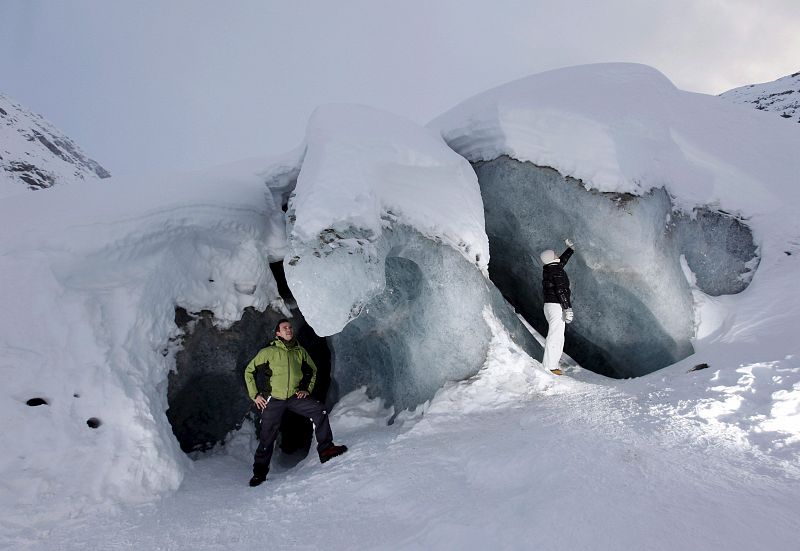 Visita al glaciar Morteratsch en los Alpes suizos