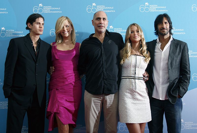 Cast of movie "The Burning Plain" pose during photocall at Venice Film Festival