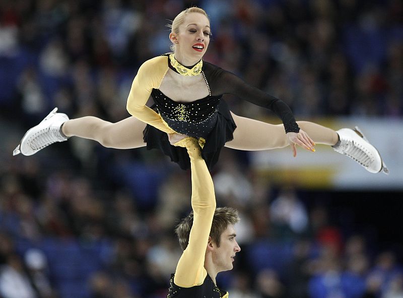 Kemp and King of Britain perform during the pairs free program at the European Figure Skating Championships in Helsinki