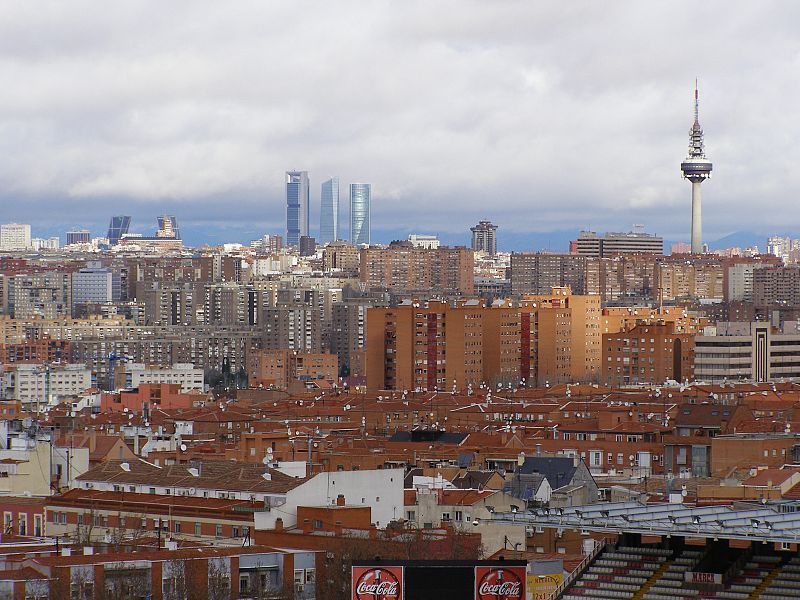 Panorámica de Madrid visto desde Vallecas. 23/01/09