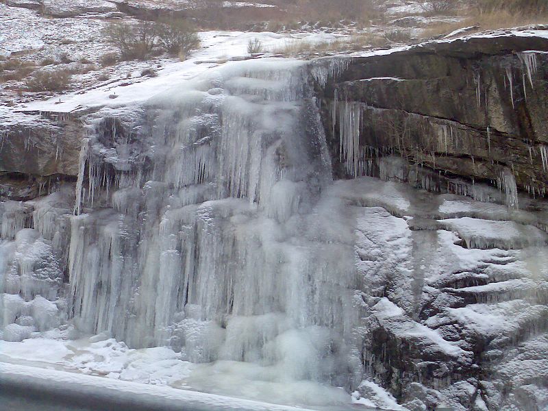 Helada en la carretera de Ávila a Talavera. 27/01/2009