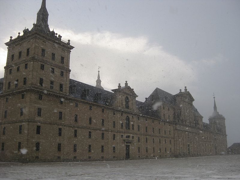 Nieve en El Escorial, Madrid. 27/01/2009