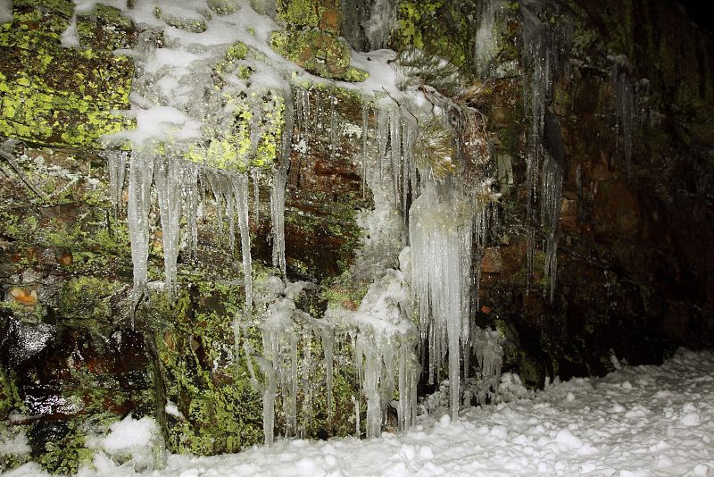 Cascada helada en La Alberca, Salamanca. 28/01/2009