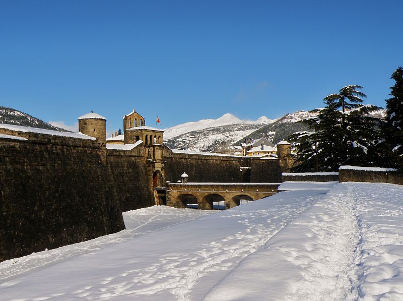 Ciudadela de Jaca bajo la nieve, Huesca. 28/01/2009