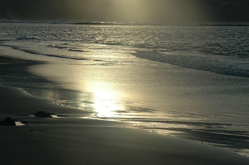 Ocaso en la playa de Las Canteras, Las Palmas de Gran Canaria. 28/01/2009