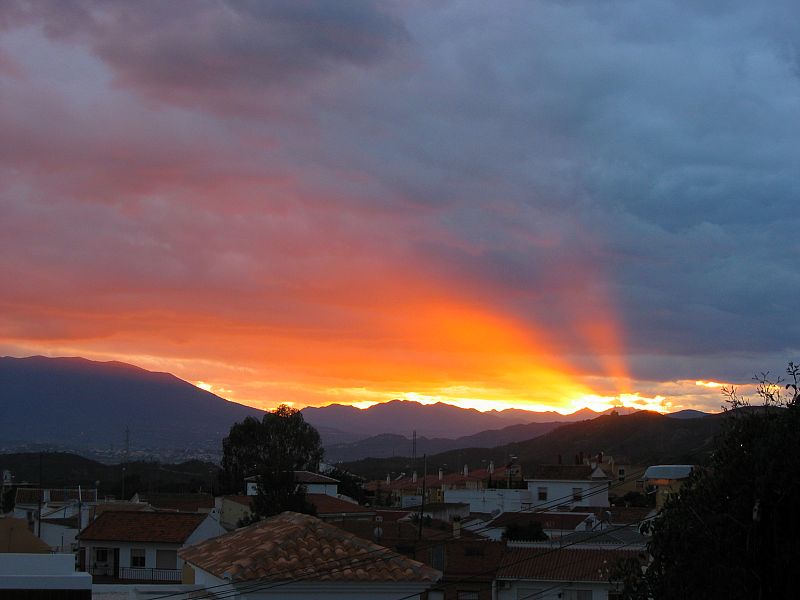 Atardecer en Málaga. 28/01/2009