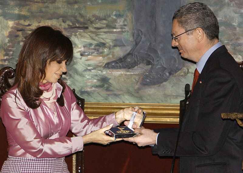 Gallardón con CRistina Fernéndez de Kirchner