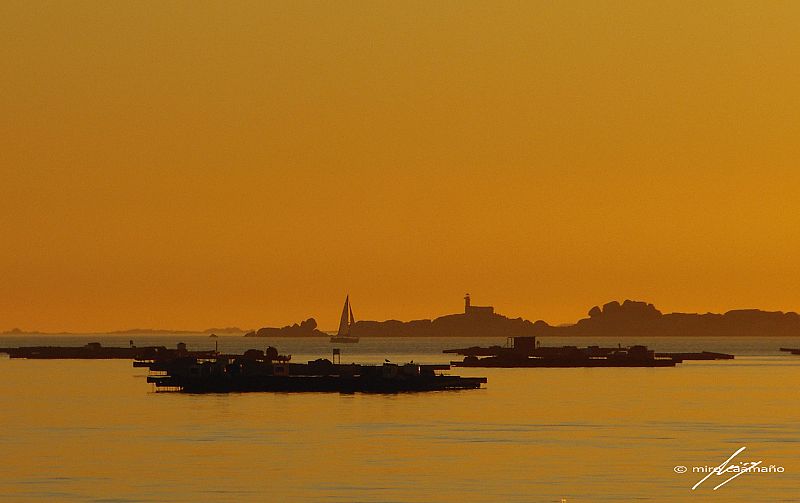 Atardecer sobre la ría de Arousa. 17/02/2009