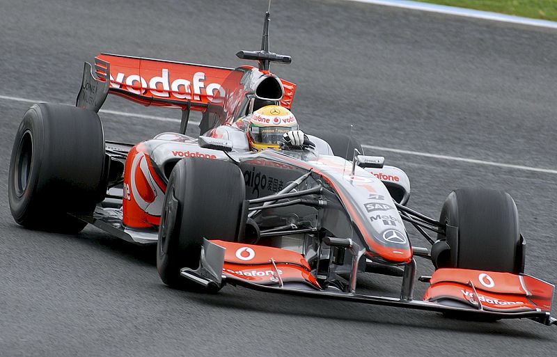 Hamilton solo ha podido ser penúltmio en los entrenos de Jerez.