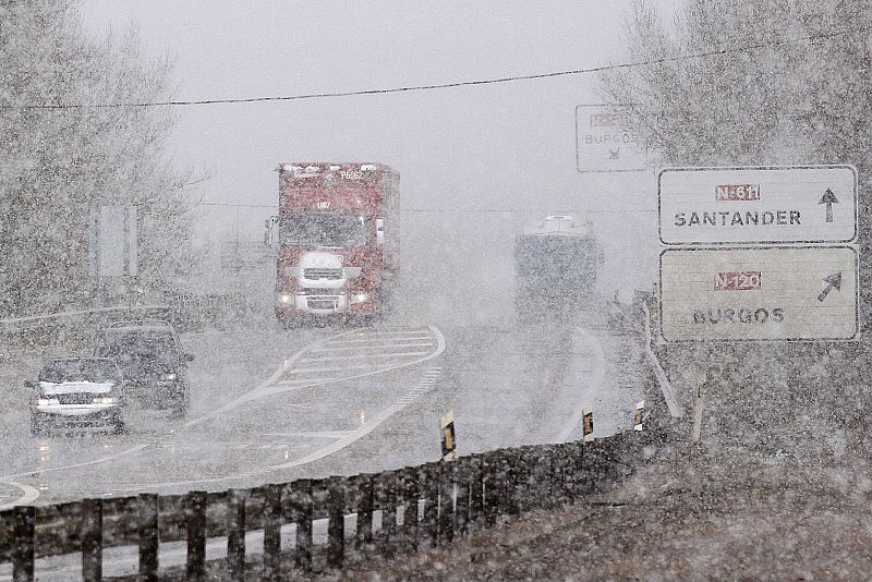 Temporal N-611 en Palencia-Cantabria