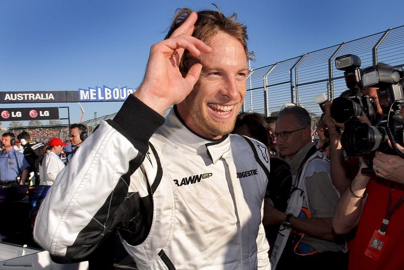 LA TERCERA RONDA DE ENTRENAMIENTOS PREVIA AL GRAN PREMIO DE AUSTRALIA - JENSON BUTTON