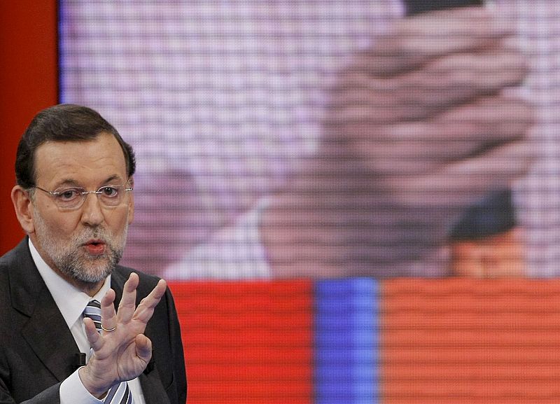Mariano Rajoy en un momento de su exposición durante las preguntas formuladas por cien ciudadanos