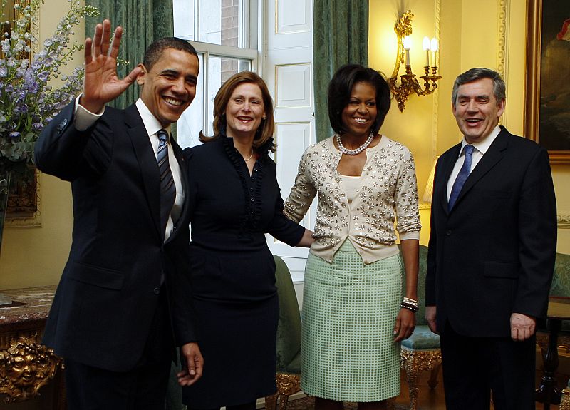 Obama y Michelle llegan a Downing Street