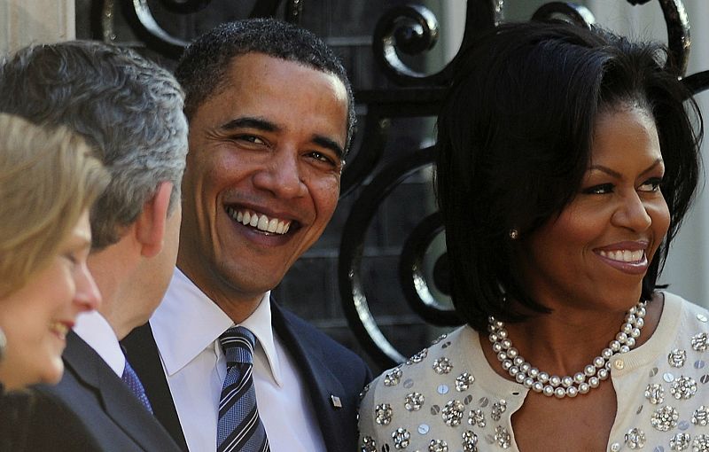 La primera cita de los Obama ha sido en la residencia del primer ministro británico, Gordon Brown