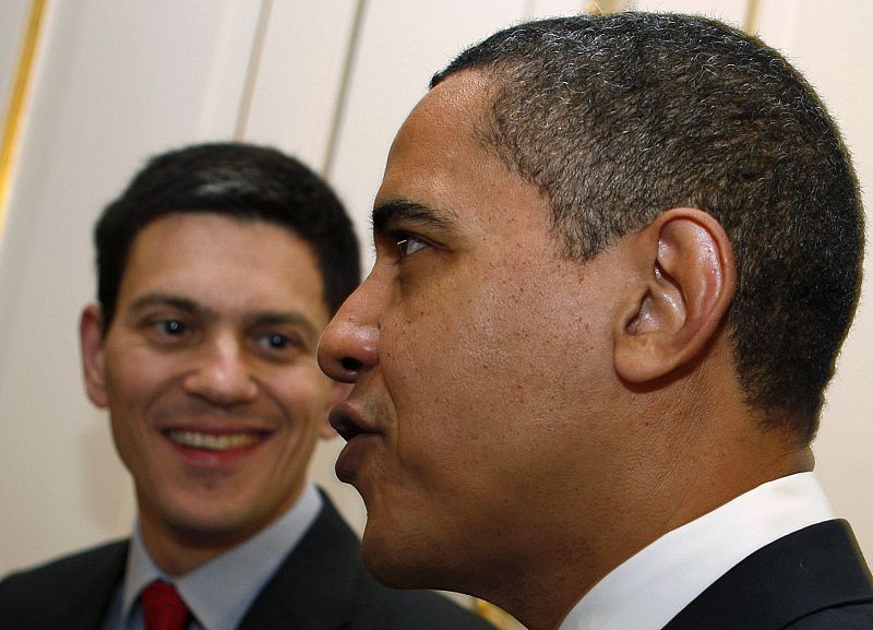 Barack Obama se ha encotrado también con el ministro de Exteriores británico, David Miliband