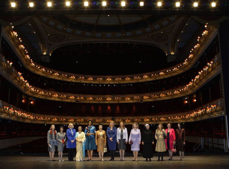 Sarah Brown y Michelle Obama 