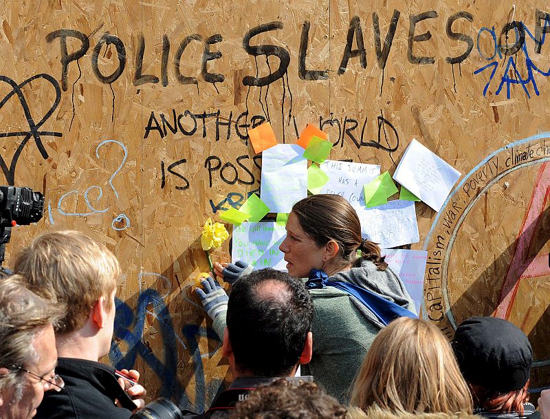 PROTESTAS EN EL CENTRO DE LONDRES CONTRA LA CUMBRE DEL G-20