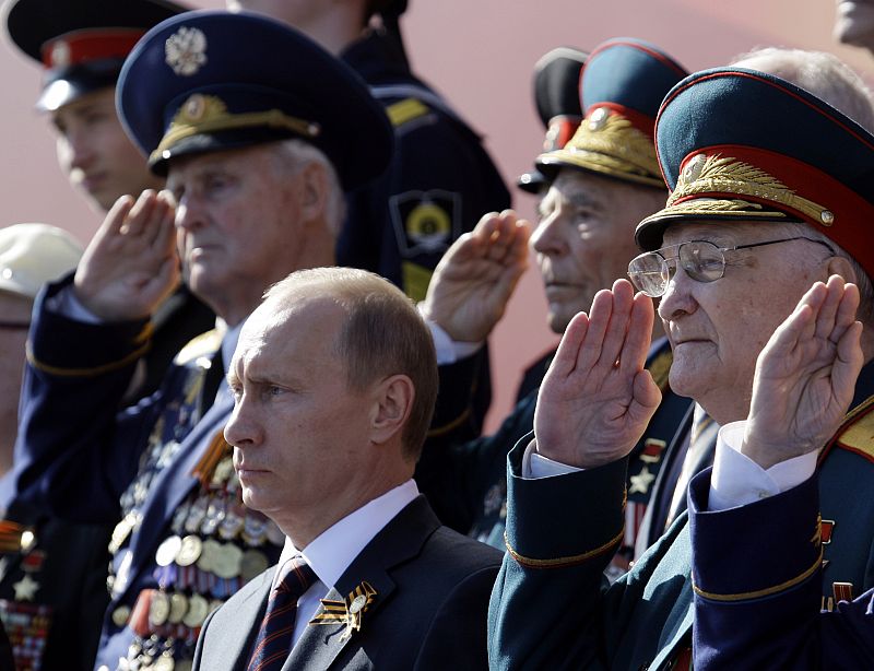 Russian Prime Minister Putin attends the Victory Day parade at Red Square in Moscow