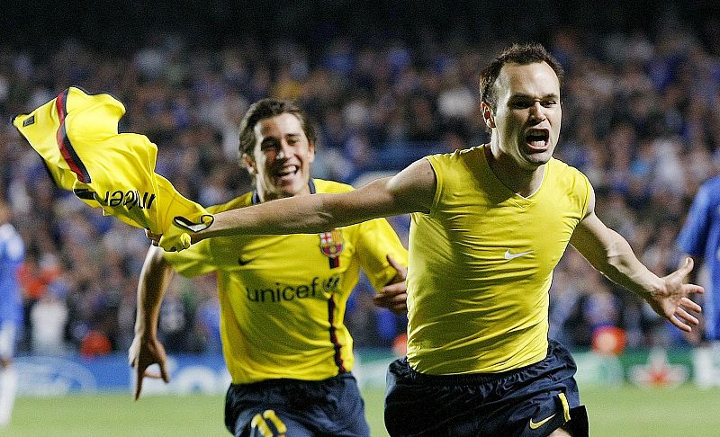 Iniesta fue el héroe del conjunto culé en Stamford Bridge, con el gol que valió una final.