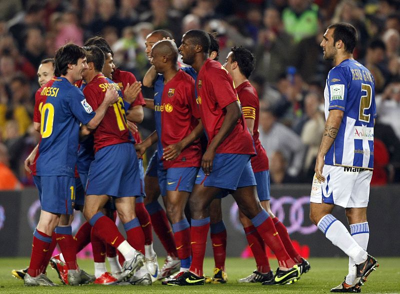 Equipos como el Málaga se marcharon del Camp Nou goleados ante el vendaval blaugrana.