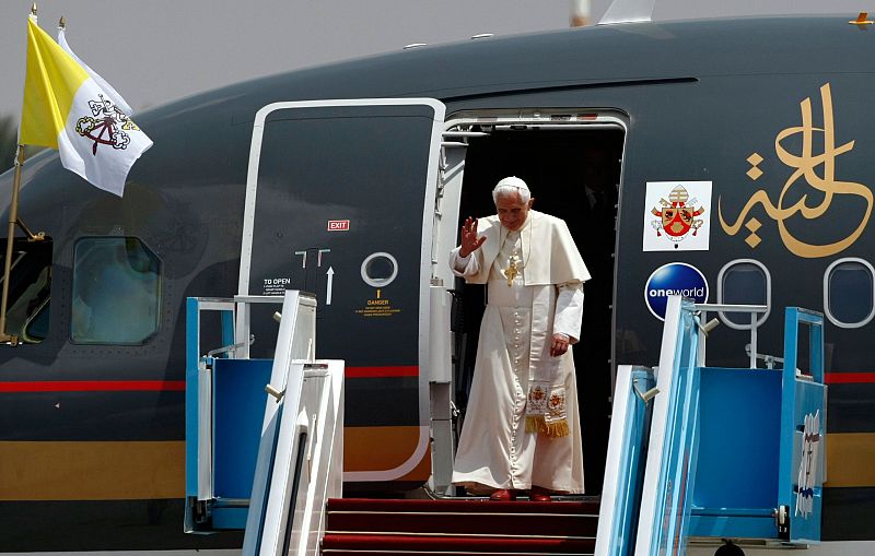 El papa Benedicto XVI llega a Israel