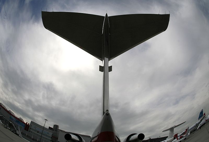 La cola de un avión