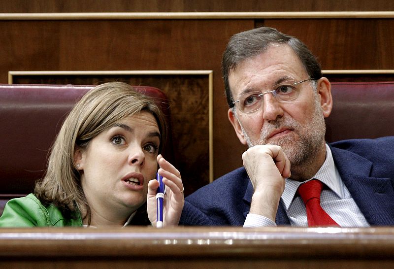 Rajoy y Santamaría